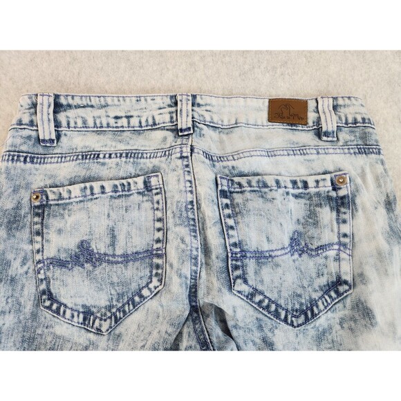 This is mine skinny Acid Washed denim 80s 90s jeans SZ 9 Inseam 32.5" waist 32" - Picture 10 of 11